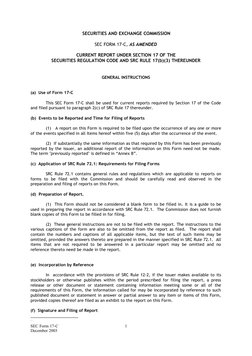 SEC Form 17-C Guidelines and Instructions | PDF | Securities (Finance ...