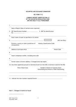 SEC Form 17-C Guidelines and Instructions | PDF | Securities (Finance ...