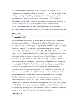 The Chiong murder case (People of the Philippines vs. Francisco Juan 
Larrañaga et al.) was an incident on July 16, 1997 in C