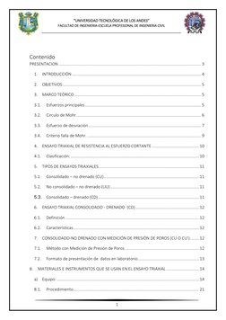 “UNIVERSIDAD TECNOLÓGICA DE LOS ANDES” 
FACULTAD DE INGENIERIA-ESCUELA PROFESIONAL DE INGENIERIA CIVIL 
 
 
 
1 
 
Contenid