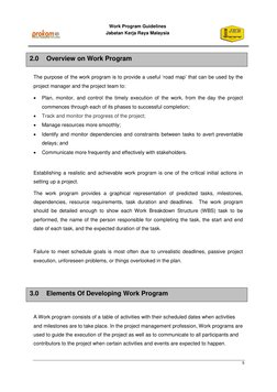 Work Programmes Involved Work Program Guidelines for JKR Projects | PDF | Project Management ...