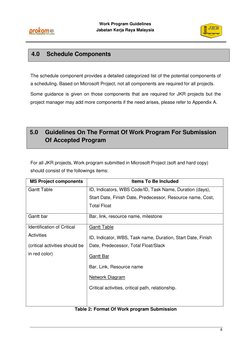 Key Working Programmes Work Program Guidelines for JKR Projects | PDF | Project Management ...