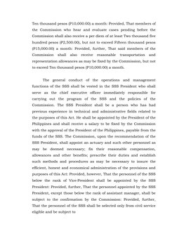 Ten thousand pesos (P10,000.00) a month: Provided, That members of 
the Commission who hear and evaluate cases pending before