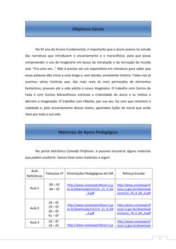 5 
 
 
 
No 6º ano do Ensino Fundamental, é importante que o aluno avance no estudo 
das narrativas que introduzem o encant