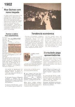 ο ο 1902  
Rua Quinze com 
novo traçado  
A cidade começa a preocupar-se com 
a urbanização e o aspecto de suas 
principais