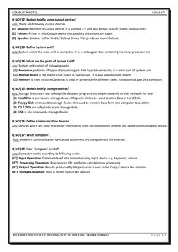 COMPUTER NOTES 
 
        
 
 
 
 
 
 
 
 
CLASS 6TH  
 BLUE BIRD INSTITUTE OF INFORMATION TECHNOLOGY DOABA (HANGU)