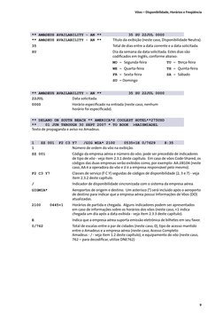 Vôos – Disponibilidade, Horários e Freqüência
9
** AMADEUS AVAILABILITY - AN **            35 SU 22JUL 0000      
** AMADEUS