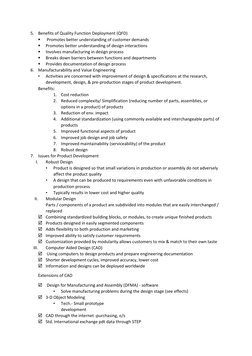 5. Benefits of Quality Function Deployment (QFD) 
 
 Promotes better understanding of customer demands 
 
Promotes better u