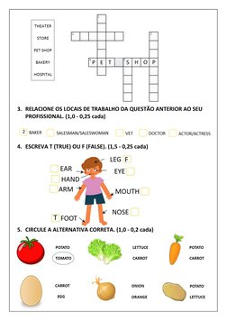 Prova de Inglês - 3º Ano Fundamental | PDF