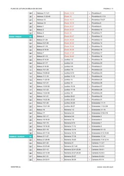 PLANO DE LEITURA DA BÍBLIA EM 365 DIAS
PÁGINA 2 / 11
394567998.xls
acesse: www.sbb.org.br
25
x
Hebreus 11:1-21
Êxodo 13-14
x