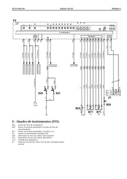 EE.01-0016-B
Edição: 02/02
Módulo G
B22
Sensor de nível de combustível
B25
Sensor de pressão pneumática, circuito do freio de
