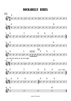 Rockabilly Rebel - Full Score | PDF | Guitar Family Instruments