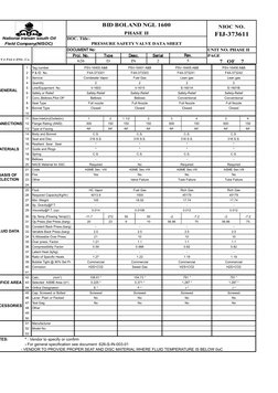 PSV Data Sheet and Specifications | PDF