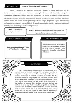 Domain 1: Content Knowledge & Pedagogy | PDF | Teachers | Literacy