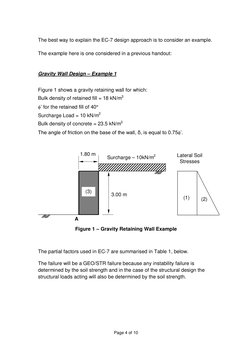 Eurocode 7 Gravity Retaining Wall Guide | PDF