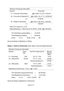 Eurocode 7 Gravity Retaining Wall Guide | PDF