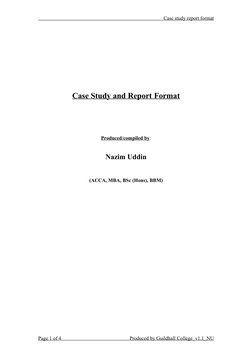 Case Study Report Format Guide | PDF | Case Study | Justification