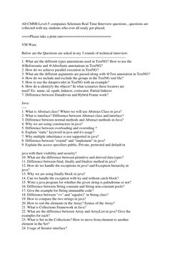 Selenium Java Interview Questions Guide | PDF | Method (Computer ...