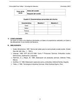 Universidad César Vallejo – Tecnología de Alimentos 
Crisóstomo (2017) 
 
15 
 
Color de la 
carne 
Antes del curado 
 
Despu