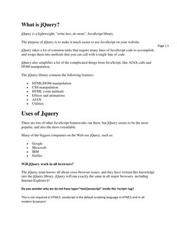 jQuery Basics and Usage Guide | PDF | J Query | Html Element