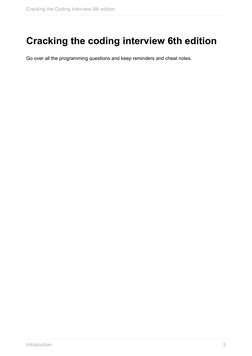 Cracking the Coding Interview Overview | PDF