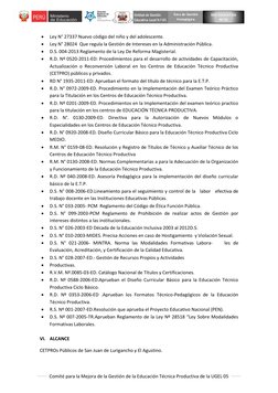 Comité para la Mejora de la Gestión de la Educación Técnica Productiva de la UGEL 05  
 
 
RED EDUCATIVA 
Nº 03 
 
Le