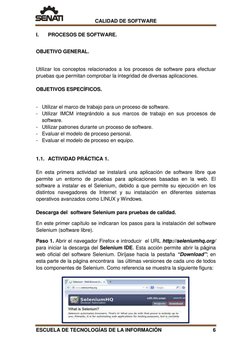 CALIDAD DE SOFTWARE 
l. 
PROCESOS DE SOFTWARE. 
OBJETIVO GENERAL. 
Utilizar los conceptos relacionados a los procesos de soft
