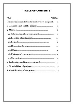 TABLE OF CONTENTS 
 
TITLE