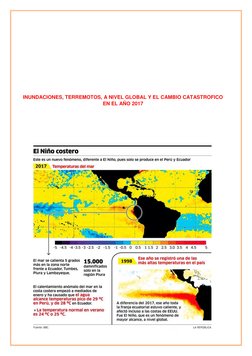 INUNDACIONES, TERREMOTOS, A NIVEL GLOBAL Y EL CAMBIO CATASTROFICO 
EN EL AÑO 2017