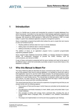 AVEVA Query Reference Manual | PDF | Databases | Command Line Interface