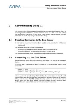 AVEVA Query Reference Manual | PDF | Databases | Command Line Interface