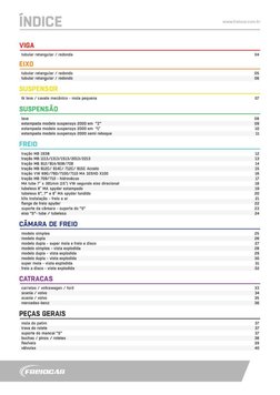 -INDICE 
VIGA 
tubular retangular I redonda 
EIXO 
tubular retangular I redondo 
tubular retangular I redondo 
tk leve/ caval