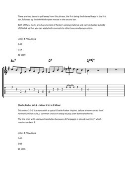 There are two items to pull away from this phrase, the first being the interval leaps in the first 
bar, followed by the b9-#