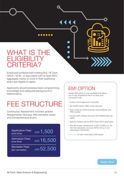 Apply Now (https://wilpadmissions.bits-pilani.ac.in/registrations/direct-url-for-application/HC04/)
M.Tech. Data Science & En