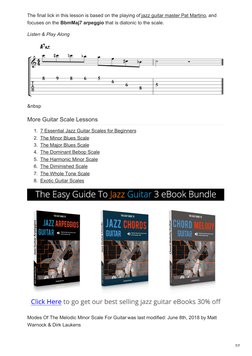 Melodic Minor Modes for Guitar | PDF | Mode (Music) | Minor Scale