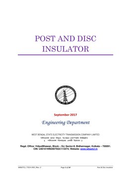 WBSETCL / TECH SPEC /Rev.-2 
Page 1 of 14 
Post & Disc insulator  
 
 
 
 
POST AND DISC 
INSULATOR  
 
 
 
 
 
 
September 2