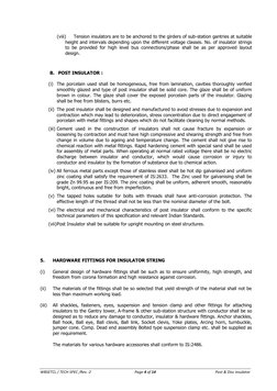 WBSETCL / TECH SPEC /Rev.-2 
Page 4 of 14 
Post & Disc insulator  
(viii) 
Tension insulators are to be anchored to the girde