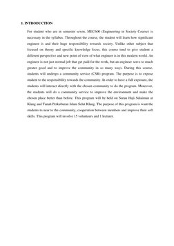 1. INTRODUCTION 
For student who are in semester seven, MEC600 (Engineering in Society Course) is 
necessary in the syllabus.