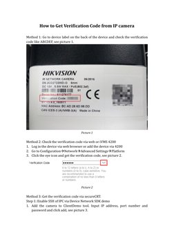 How to Retrieve Hikvision Verification Code | PDF | Computers ...