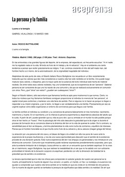 La persona y la familia
Luomo e la famiglia
GABRIEL VILALLONGA | 10 MARZO 1999
Autor: ROCCO BUTTIGLIONE
L'uomo e la famiglia