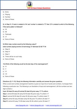 TOP 50 Input Output Questions 
 
 
www.ibpsguide.com  (http://www.ibpsguide.com/)  | estore.ibpsguide.com  (http://estore.i