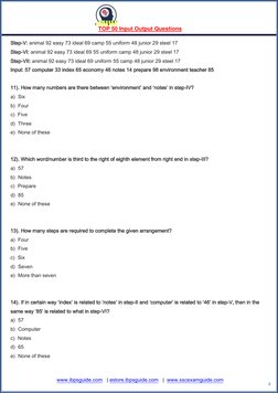 TOP 50 Input Output Questions 
 
 
www.ibpsguide.com  (http://www.ibpsguide.com/)  | estore.ibpsguide.com  (http://estore.i