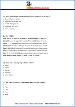 TOP 50 Input Output Questions 
 
 
www.ibpsguide.com  (http://www.ibpsguide.com/)  | estore.ibpsguide.com  (http://estore.i
