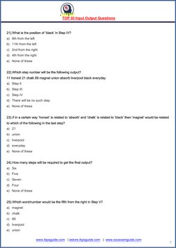 TOP 50 Input Output Questions 
 
 
www.ibpsguide.com  (http://www.ibpsguide.com/)  | estore.ibpsguide.com  (http://estore.i