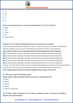 TOP 50 Input Output Questions 
 
 
www.ibpsguide.com  (http://www.ibpsguide.com/)  | estore.ibpsguide.com  (http://estore.i