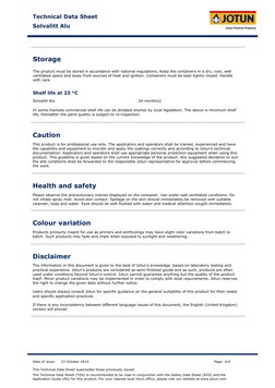 Solvalitt Alu Technical Data Sheet | PDF | Abrasive | Building Materials