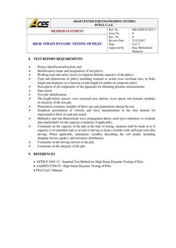 ARAB CENTER FOR ENGINEERING STUDIES  
DUBAI, U.A.E. 
METHOD STATMENT 
Ref. No. 
Issue No. 
Rev. No. 
Review Date 
Page 
App