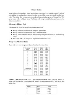 Overview of Binary Coding Schemes | PDF | Binary Coded Decimal ...