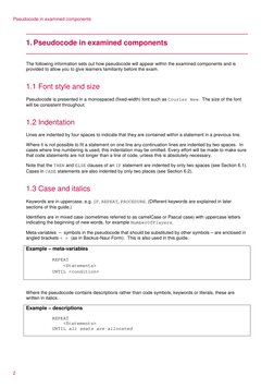 Pseudocode in examined components 
 
1. Pseudocode in examined components 
 
 
The following information sets out how pseudoc