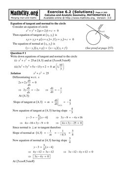 MathCity.org 
 Merging man and maths 
Exercise 6.2 (Solutions) Page # 263 
Calculus and Analytic Geometry, MATHEMATICS 12 
Av